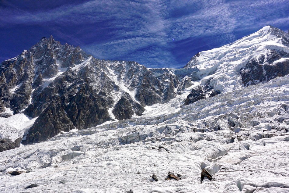 Jonction entre les glaciers des Bossons et du Taconnaz - Chamonix Mont Blanc