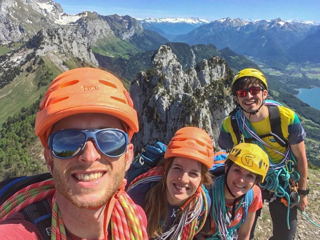 Selfie au sommet avec la team, Virée Verticale