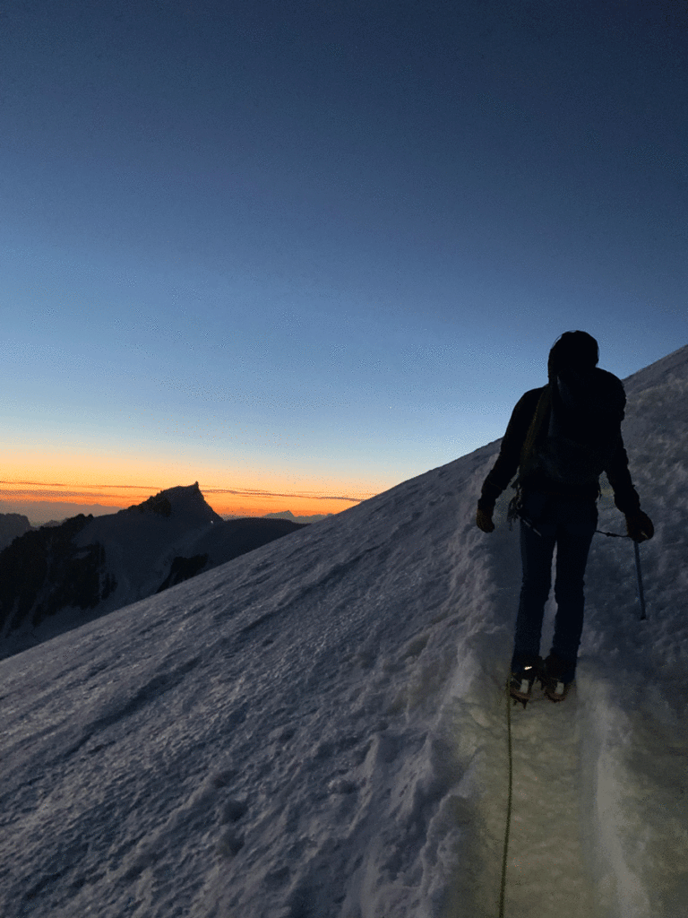 Lever de soleil au Mont Blanc